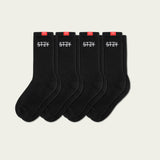 Adapt® Statement Crew Socks [4 Pair] - Black