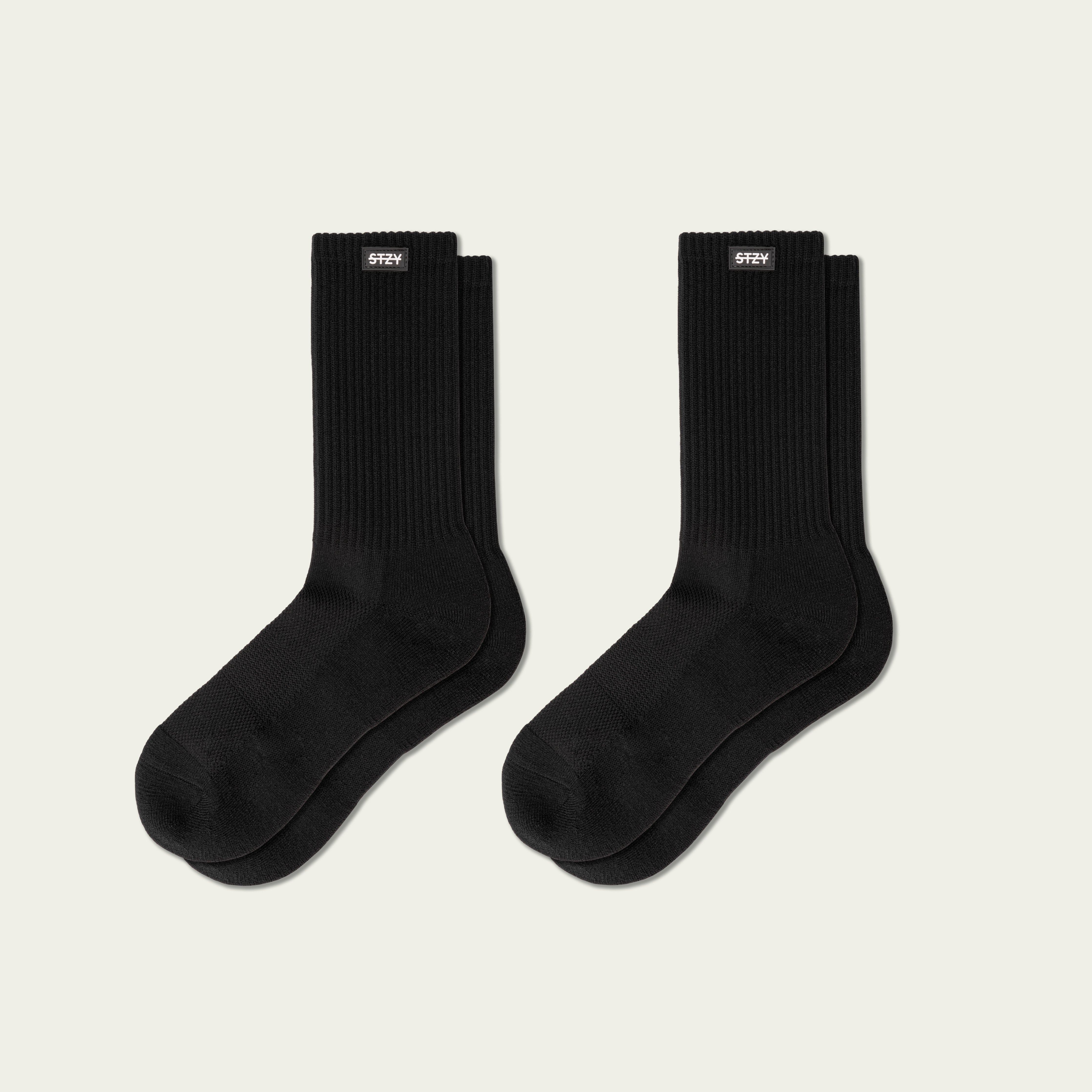 Triple Black Badge - Blank Crew – Stzy Socks